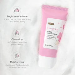 Nettoyant pour le visage à la vitamine C, nettoyage en profondeur, hydratant, élimination des points noirs, soins de la peau, mousse de lavage du visage, soins pour la peau