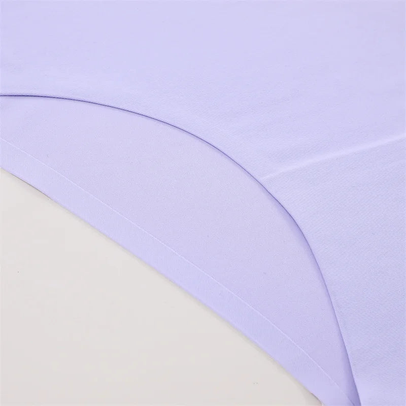 3 pièces/ensemble femmes culottes Sexy sans couture sans Trace sous-vêtements taille basse slips 9 couleurs unies respirant intimes Lingerie Ultra mince