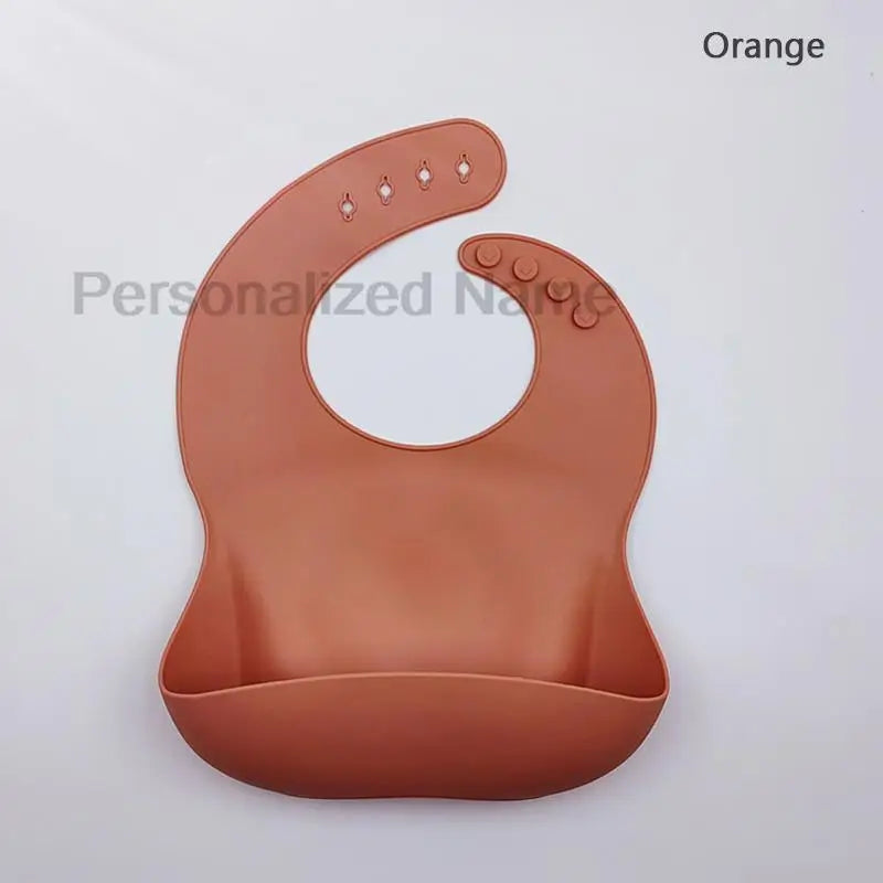 Bavoir en Silicone pour bébé et enfant en bas âge, imperméable, souple, avec poche de chargement, pour garçons et filles, Logo personnalisé gratuit