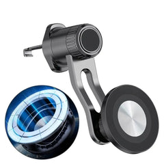 Support de téléphone magnétique pour voiture, Magsafe avec bras arc-en-ciel, aimant de bain universel, sorties d'air de voiture, support de téléphone portable