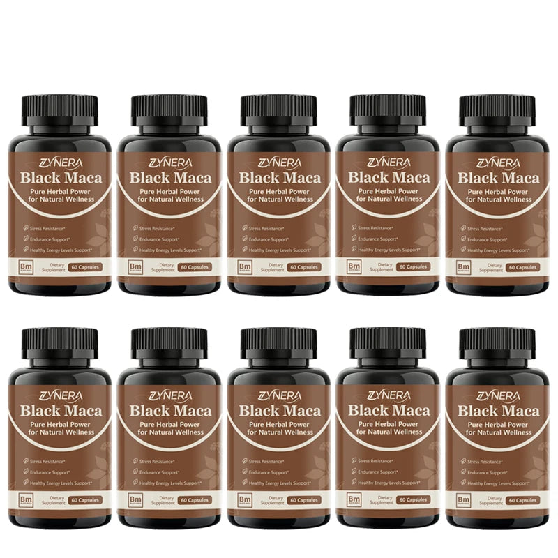 Puentes capsules de Maca noire, Booster de testostérone pour hommes, augmente la force, l'endurance, l'énergie, améliore l'immunité, supplément grand 18