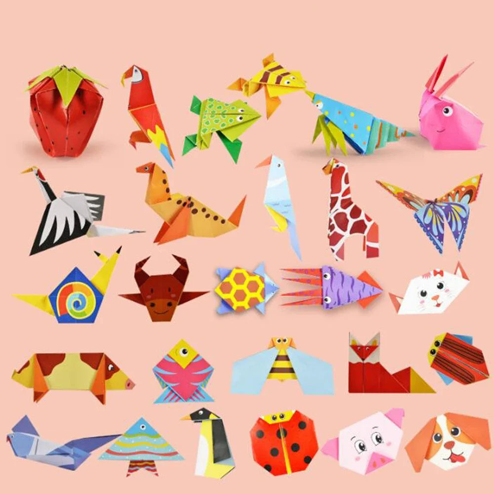 54 Pages Montessori jouets bricolage enfants artisanat jouet 3D dessin animé Animal Origami artisanat papier Art apprentissage jouets éducatifs pour les enfants
