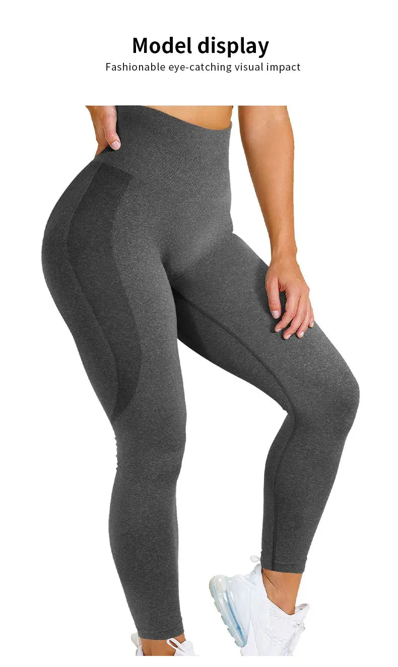 Leggings de sport taille haute pour femme, collants d'entraînement élastiques, pantalons d'entraînement sans couture pour femme, fitness, yoga, levage des fesses, courbes