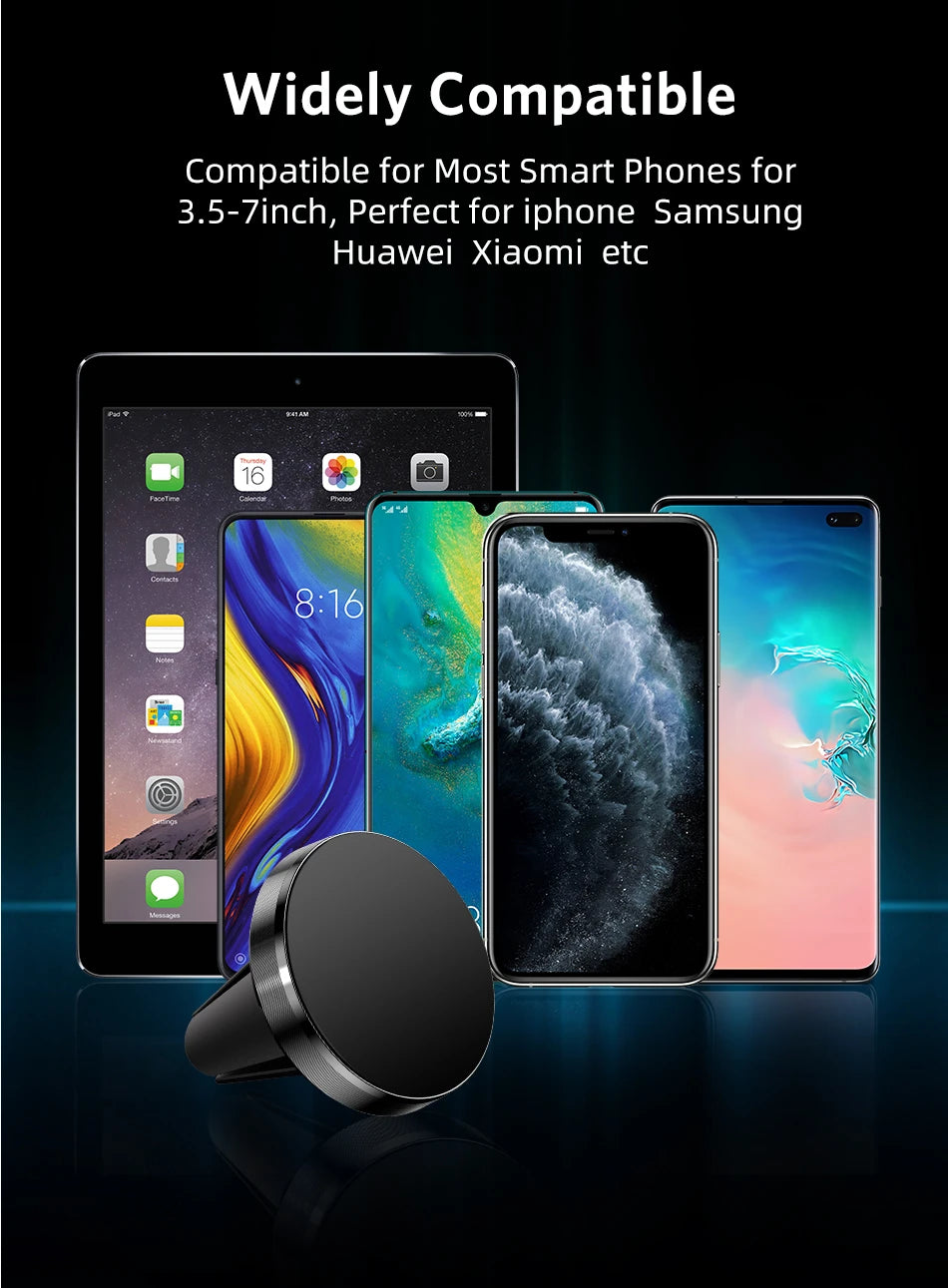 Support de téléphone magnétique universel pour voiture, pour tous les téléphones pour iPhone Xiaomi, Support magnétique pour grille d'aération, Support de téléphone portable GPS