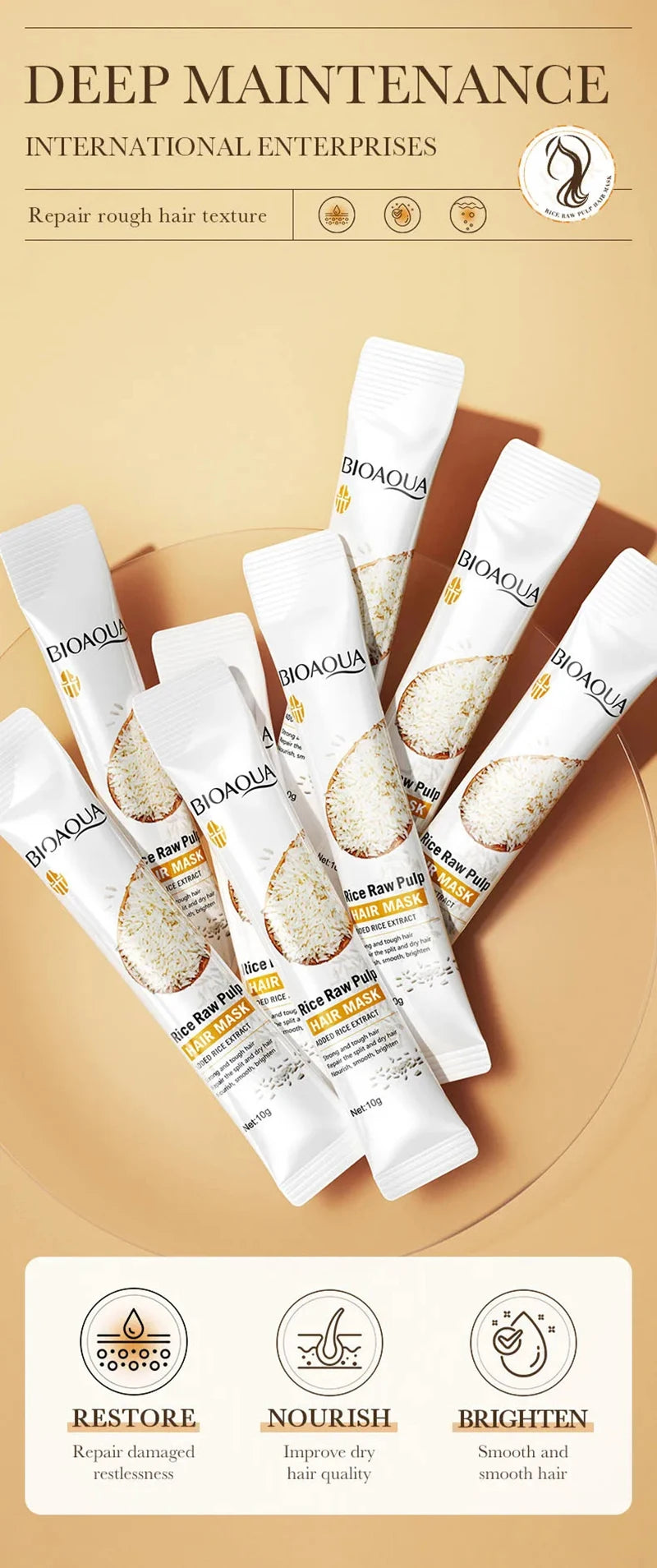 Magic repairing hair mask, prevents dryness, branch damage, tangles, frizz, deeply hydrates, smooths, soft, professional, natural care