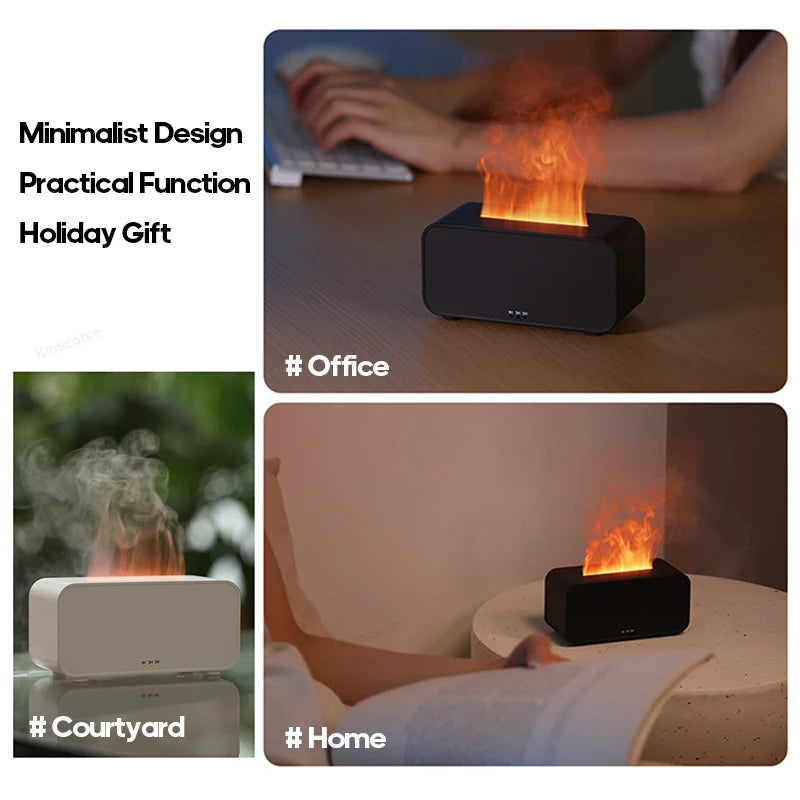 Nouveau Mini diffuseur d'arôme humidificateur d'air ultrasonique fabricant de brume fraîche brumisateur LED huile essentielle flamme lampe Difusor