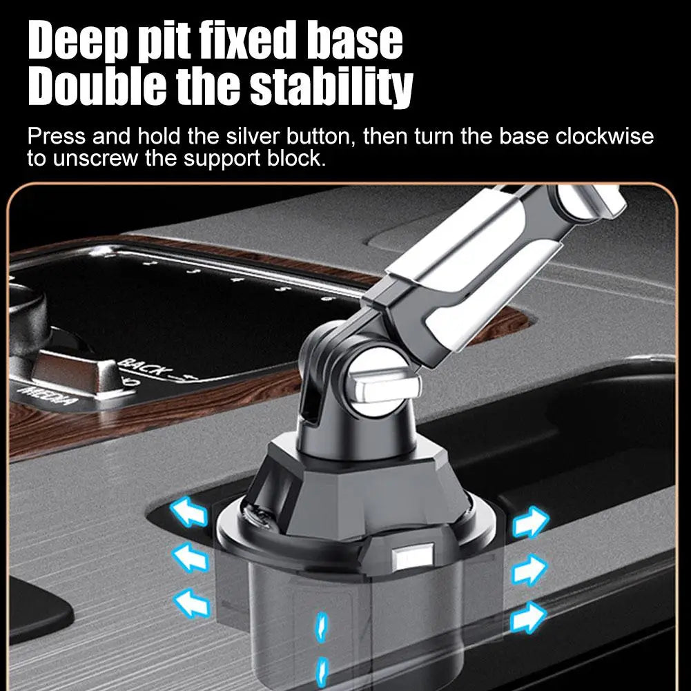 Support de téléphone portable magnétique pour voiture, rotation à 360 degrés, bras réglable, support de verre universel pour tablette et téléphone pour iPad Pro