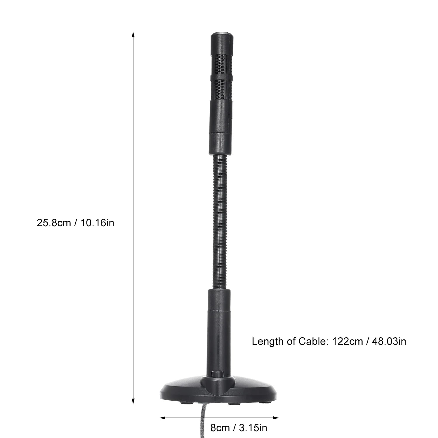 Microphone de bureau USB Plug & Play omnidirectionnel, pour ordinateur portable, enregistrement de jeux sur ordinateur, chat, chant, réunion