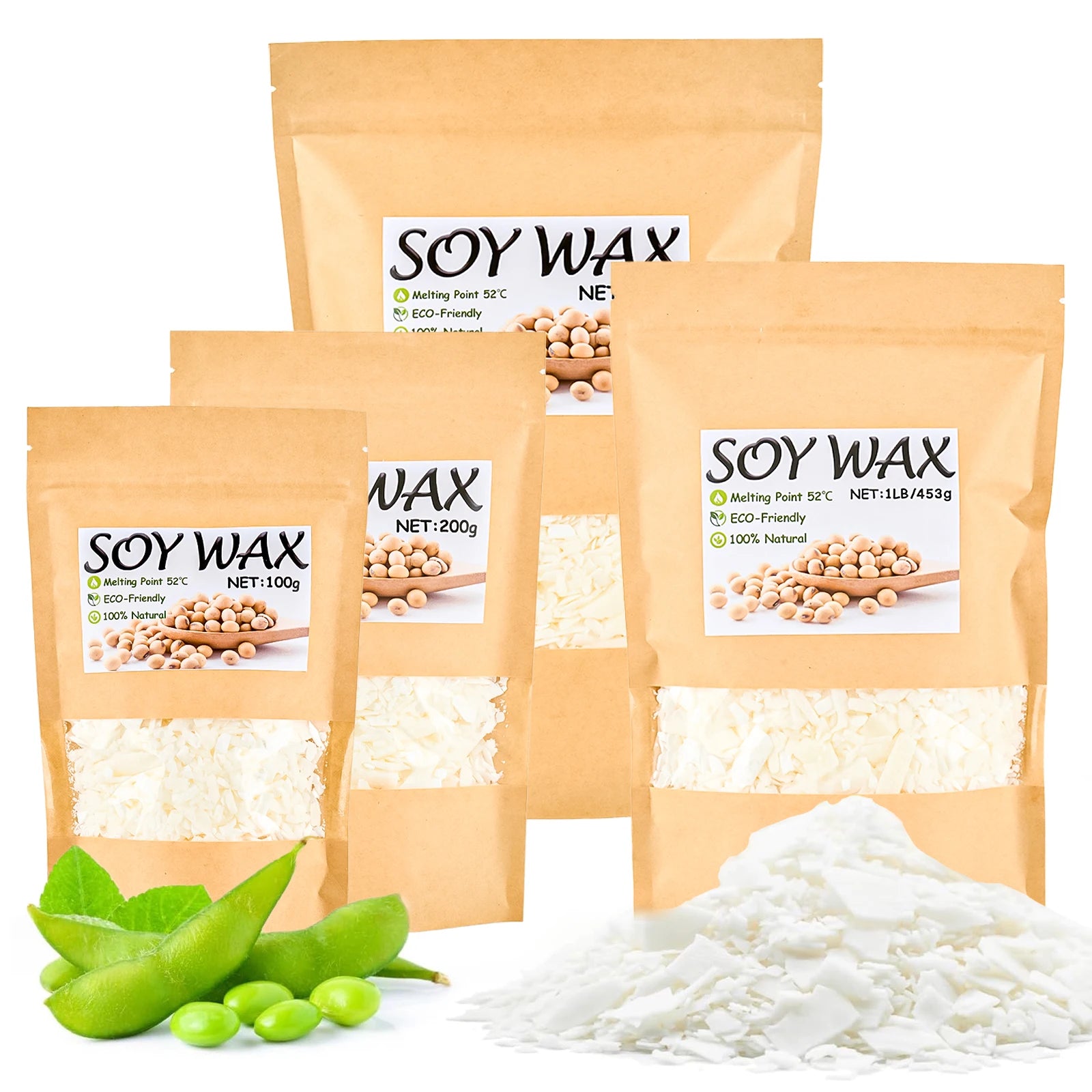 100g-1000g cire de soja naturelle bricolage bougies faites à la main artisanat faisant des fournitures 100% flocons de cire sans additifs bougie parfumée matière première