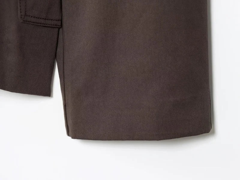 ETJ Autumn 2025 New Collection Women's British Style Double-Breasted Lapel Mesh Colour Belted Casual Trench Coat