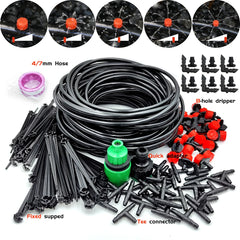 Drip irrigation kit for gardens, automatic watering system, nozzles for agricultural land, bonsai, plants, flowers, greenhouses, 1/4 in effect