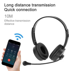 Casque sans fil Bluetooth 5.0 avec microphone antibruit, idéal pour les conducteurs de camion, les bureaux, les travaux sur le centre d'appels