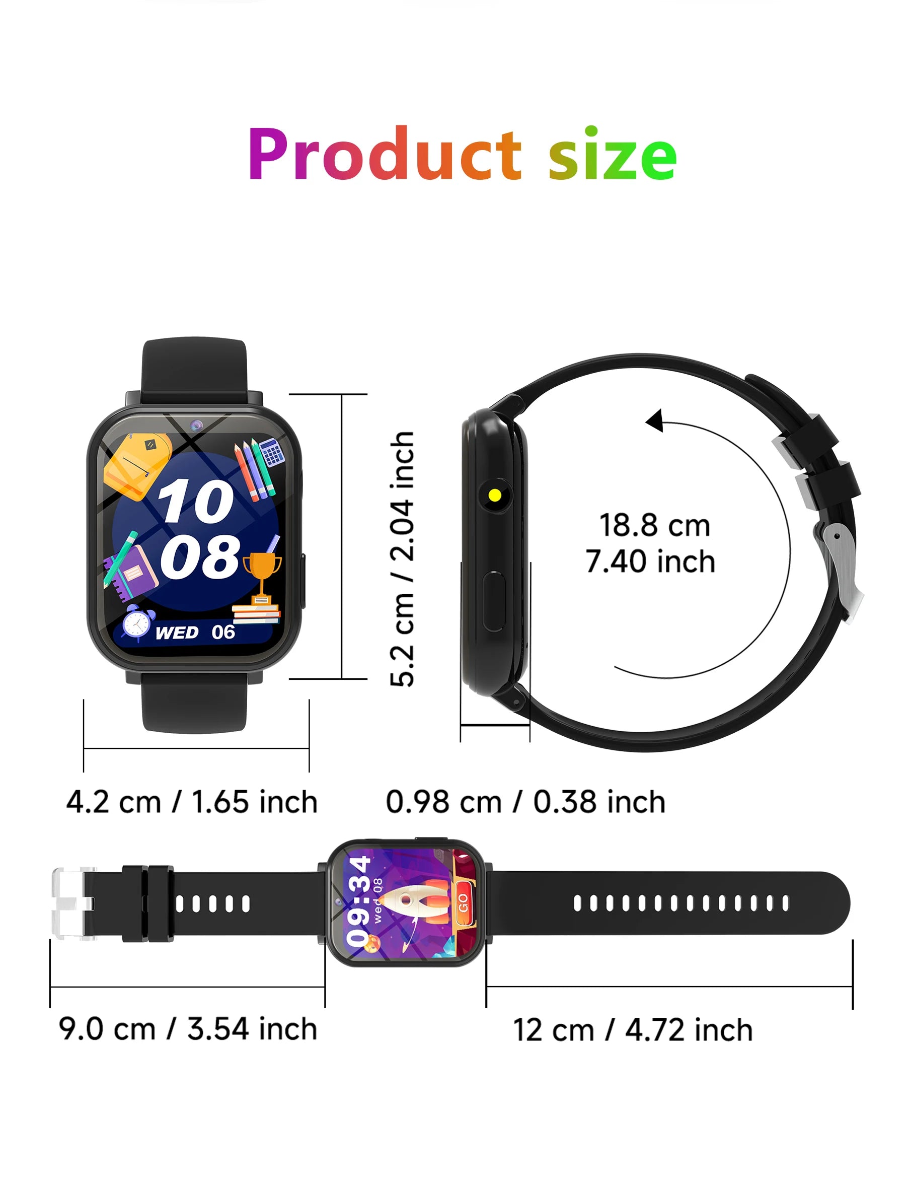 Nouveaux enfants Smartwatch jeux HD caméra frontale surveillance du sommeil lampe de poche électronique écran tactile alarme calculatrice cadeau garçons filles