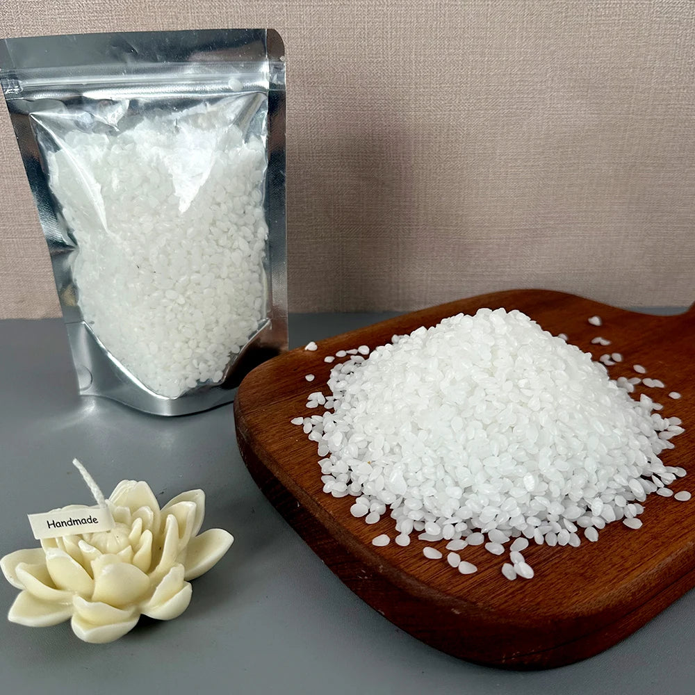 Cire d'abeille blanche, bricolage, fabrication de bougies, sac granulaire naturel pur 100%, particules de cire sans odeur, matières premières, fournitures artisanales