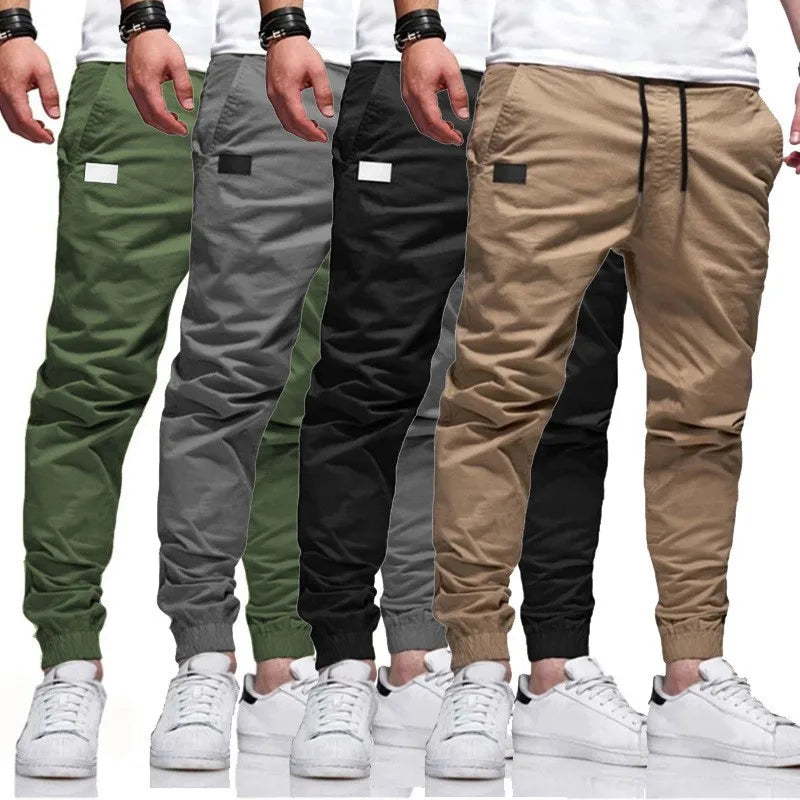 2025 New Men's Casual Sports Pants, Sweatpants, Male Cargo Tracksuit, Harem Pencil Pants, Multi-Pocket Tracksuit