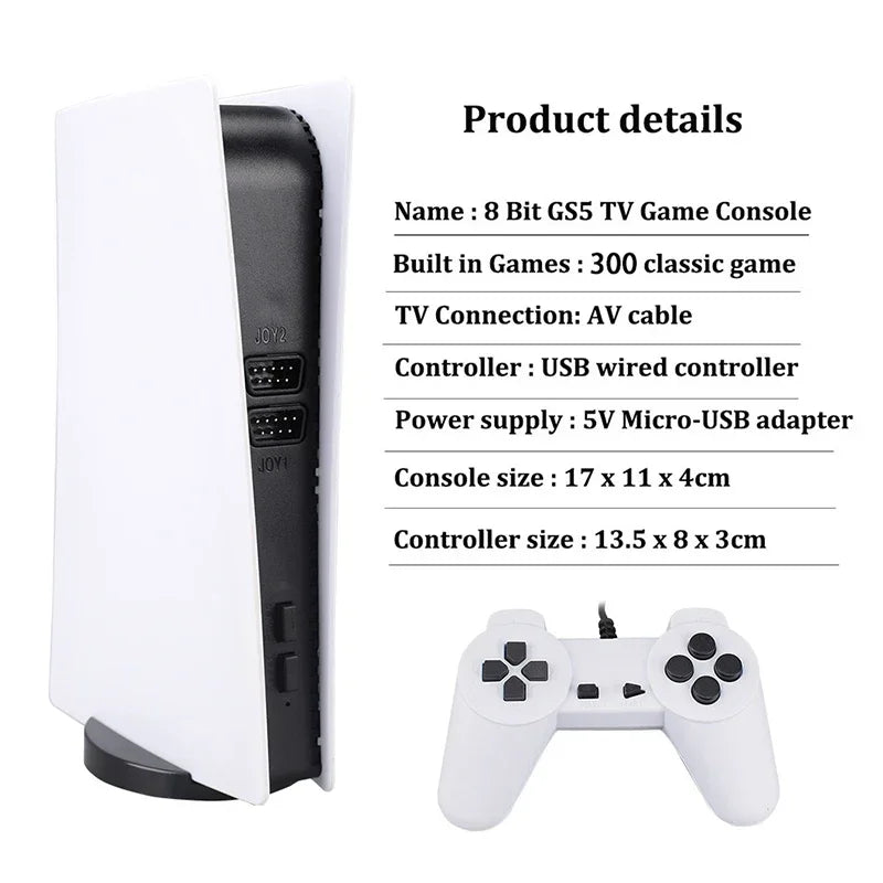 GS5 Console de jeu vidéo Mini TV Console de jeu portable manettes filaires jeu vidéo 300 jeu rétro sortie HD deux joueurs pour PS1 Etc.