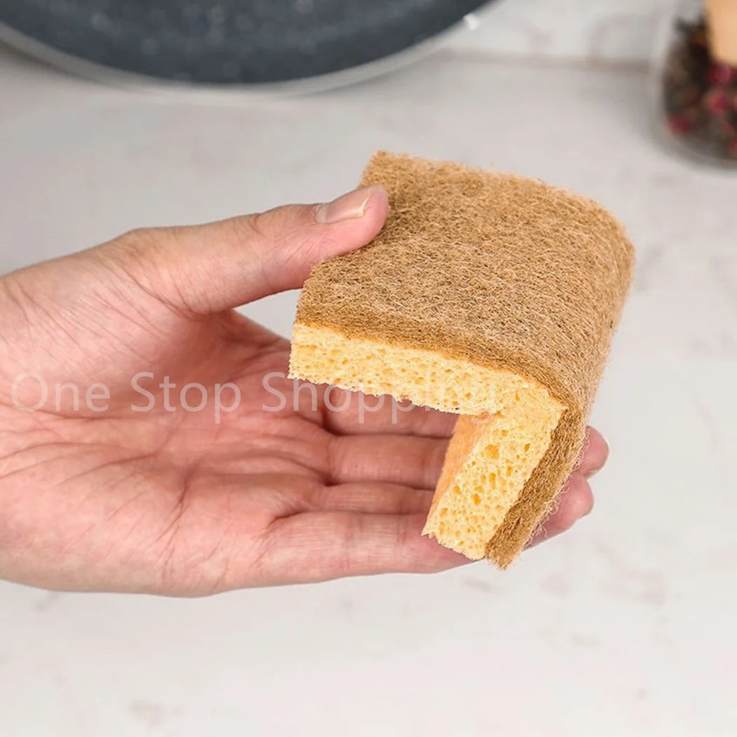 Paquet de 10 éponges naturelles biodégradables éponges de cuisine écologiques pour une vie durable éponge à vaisselle biodégradable à base de plantes