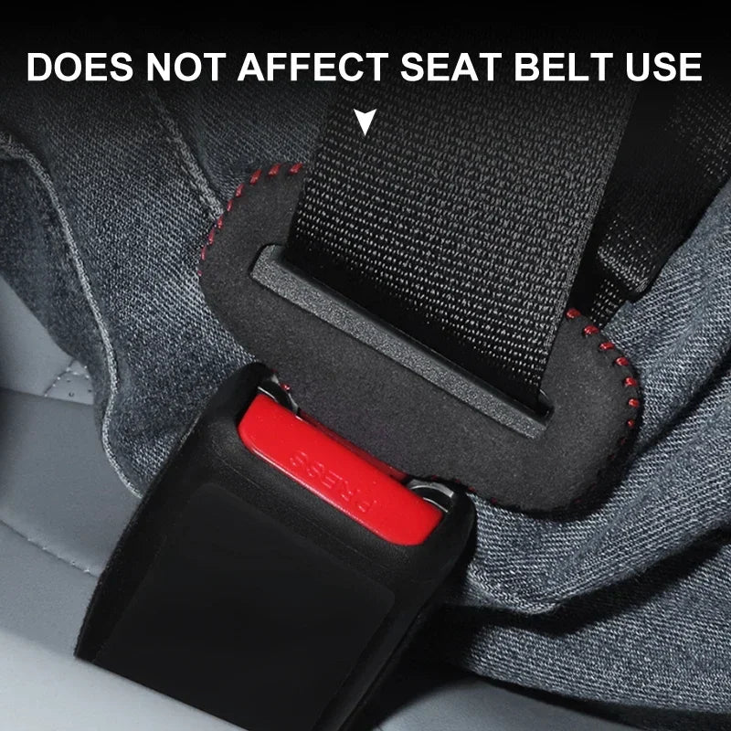 Boucle de ceinture de sécurité de voiture, Clip de protection, couverture intérieure avant et arrière, ceinture de sécurité automobile, Bulckle, Clips en cuir, accessoire