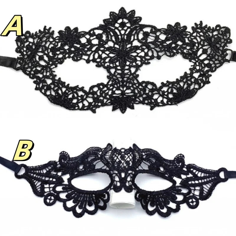 Masque pour les yeux en dentelle noire pour femmes, Sexy, Floral, mascarade, bal, princesse reine, maquillage de fête, Cosplay, boîte de nuit, accessoires