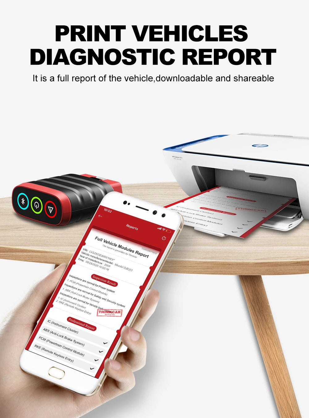 THINKCAR ThinkDiag Mini Scanner automobile OBD2, outils de Diagnostic de voiture, lecteur de Code OBD, diagnostic de tous les systèmes, mise à jour gratuite à vie
