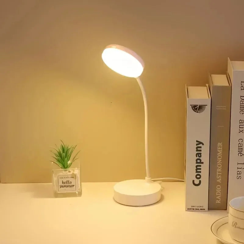LED Table Lamp, 3 Levels, Dimmable, Wireless, Touch-Sensitive LED Desk Lamp, Night Light, USB Rechargeable Touch Lamp for Bedroom, Study, Office