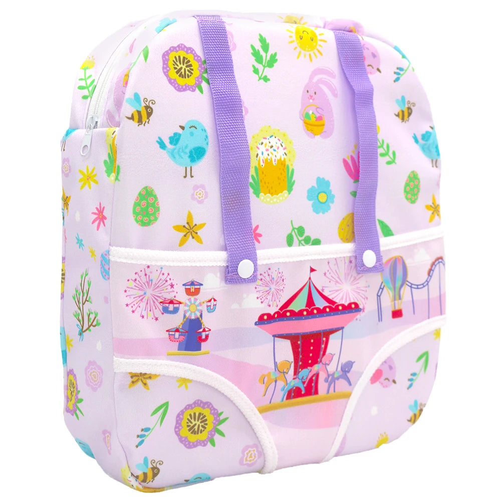 Sac à dos porte-poupée en peluche pour poupée, accessoires de poupée, porte-avant/arrière avec sangles, accessoires de poupée pour nouveau-né de 43cm, paquets sortants