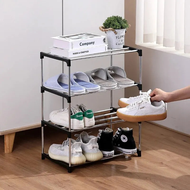 Chaussures T1 multicouches et peu encombrantes, rangement domestique simple, trois et quatre couches, supports à chaussures, 3/4