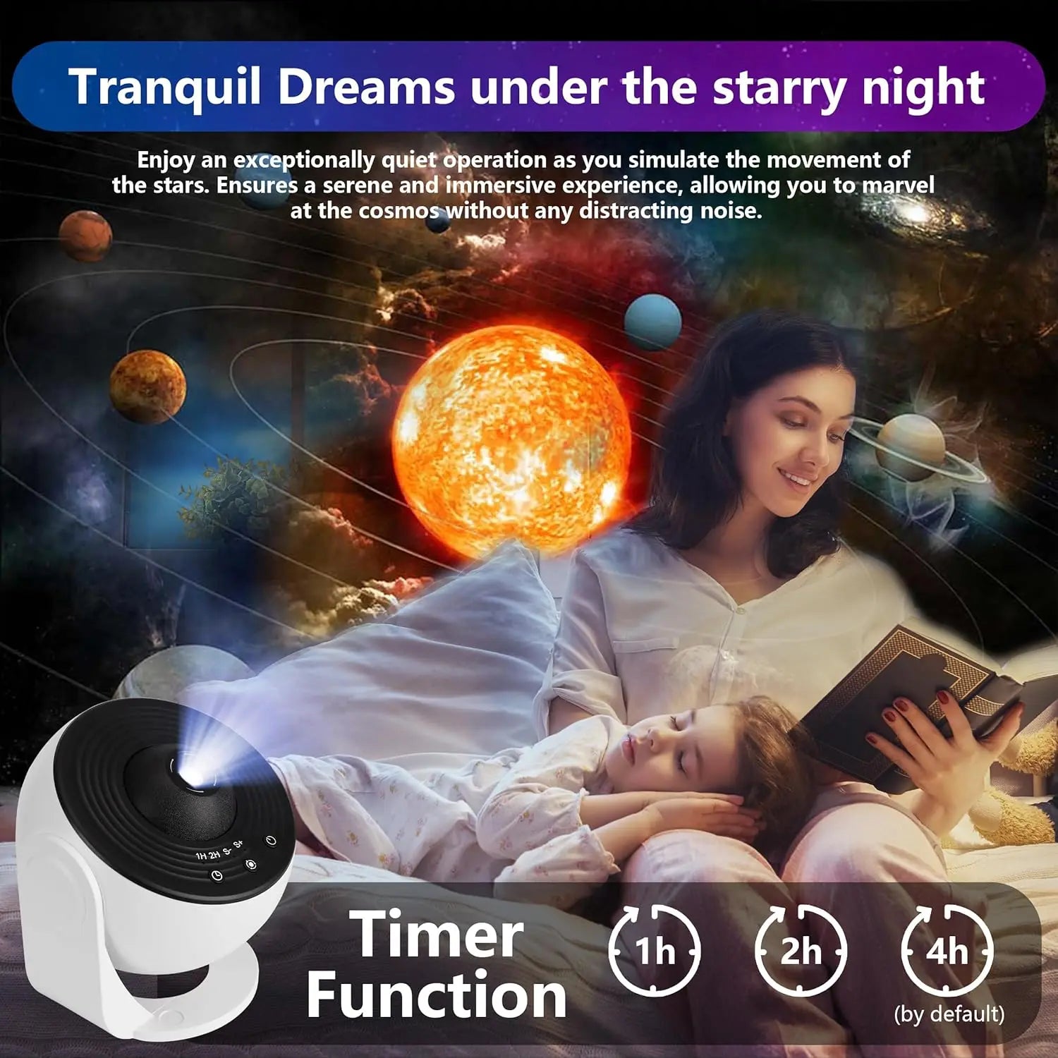 Chambre galaxie projecteur veilleuse HD Image étoile projecteur 13 disques de Film enfants planétarium projecteur 360 °   Lumière de galaxie rotative