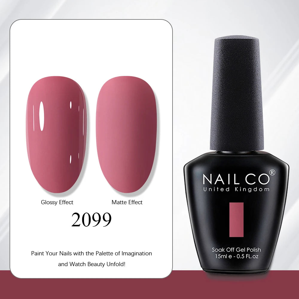 NAILCO 15ml Vernis à ongles Gel Vernis Semi Permanent UV Gel Vernis manucure Vernis Nail Art Nude Gel Poliish