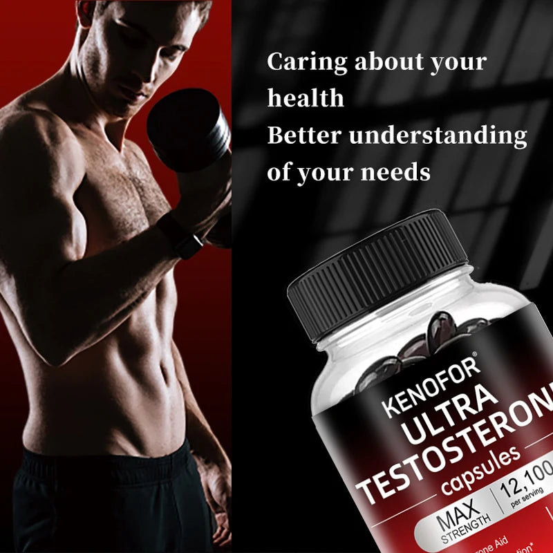 Supplément de force masculine, 12100mg par portion, soutient l'énergie, l'endurance et la force, isole la fatigue, augmente la masse musculaire