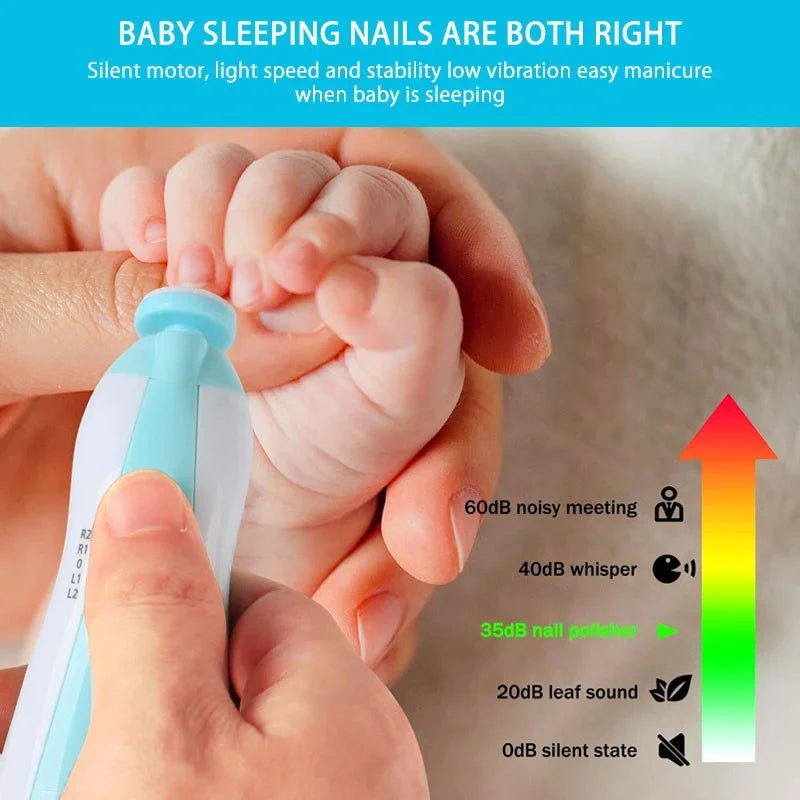 Coupe-ongles électrique pour bébé, outil de polissage des ongles pour enfants, soins pour bébé, coupe-ongles multifonctionnel, ensemble de manucure pour nourrissons