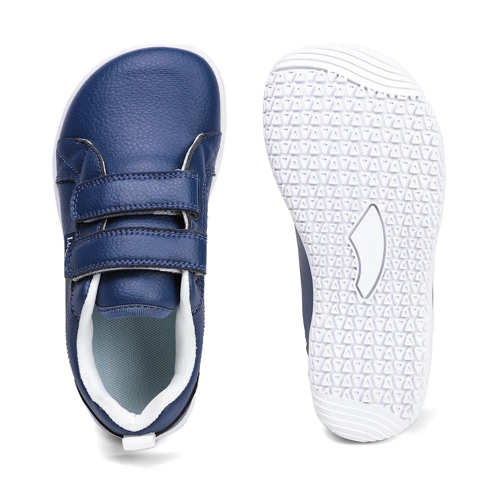 Chaussures Pieds Nus en Cuir Artificiel pour Garçon et Fille, Baskets Légères, Larges, Minimalistes, à la Mode, avec Boucle à Crochet, Plates de Marche