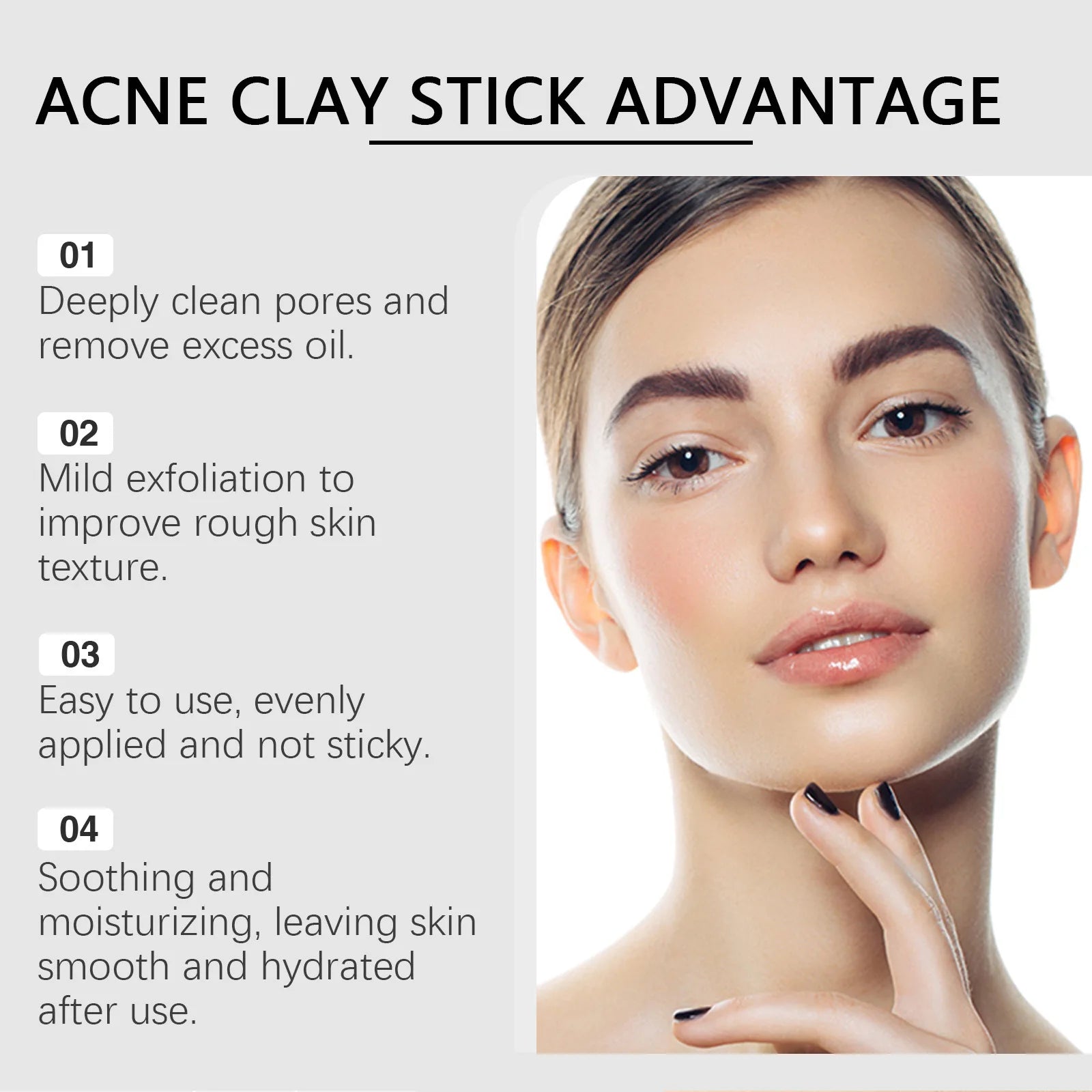 Masque de nettoyage des pores en argile, crème hydratante, exfoliante, contrôle de l'huile, points noirs, boutons, traitement de l'acné