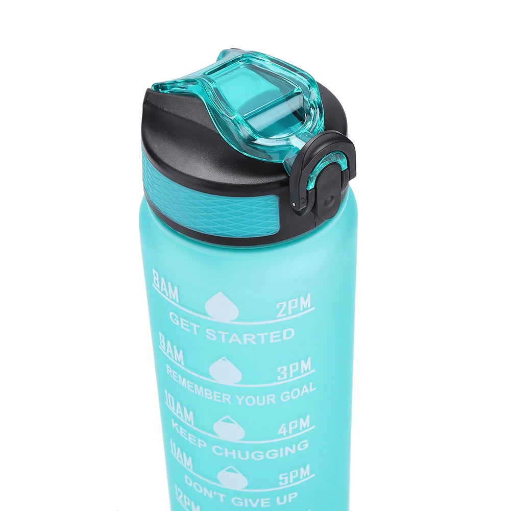 Bouteille d'eau de sport de motivation étanche, carafe à boire HI, carafe de fitness en plein air, carafe de voyage, standardisation de cuisine, 1 litre