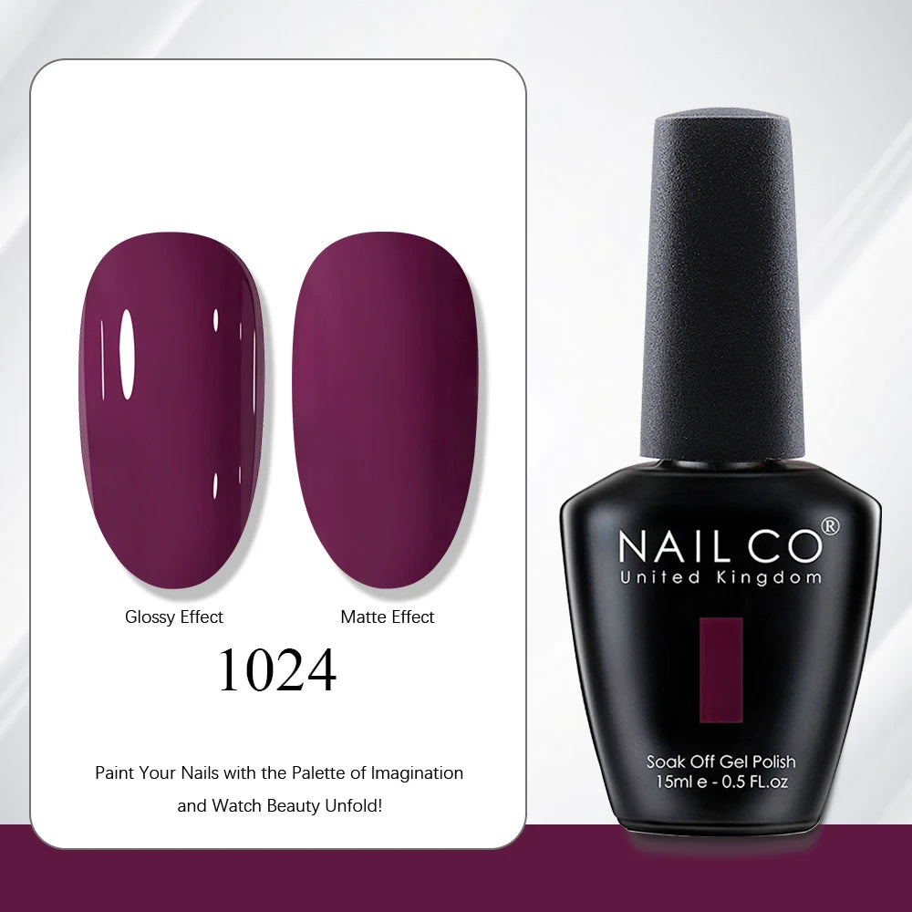 NAILCO 15ml Vernis à ongles Gel Vernis Semi Permanent UV Gel Vernis manucure Vernis Nail Art Nude Gel Poliish