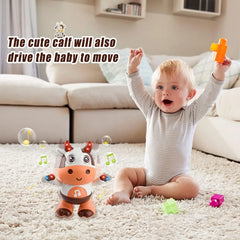 Jouet de vache dansante pour bébé, vache en peluche à musique électrique avec chansons et mouvements amusants, jouets interactifs pour bébé, mignon G de noël pour tout-petits