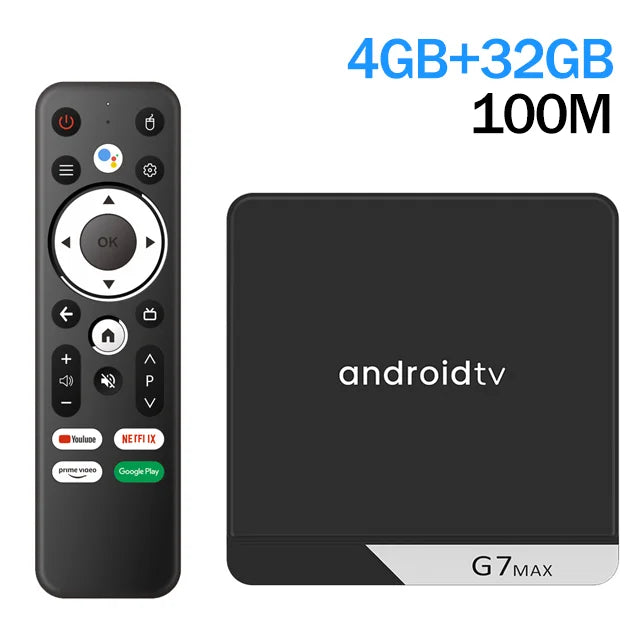 G7 Max Smart TV Box Android 11 S905X4 4GB 64GB 1000M AV1 4K HD 2.4GHz/5GHz Dual Wifi USB3.0 Set Top Box Media Player 4GB 32GB
