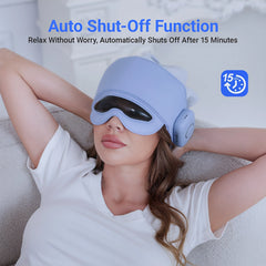 Masseur de tête pour soulager la fatigue, masseur oculaire avec chaleur, massage de la tête et des yeux pour soulager le stress, compatible Bluetooth, cadeaux idéaux
