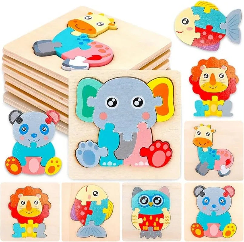 Ensemble de Puzzle en bois Montessori pour tout-petits, jeux pour bébés et enfants, jouets éducatifs et d'apprentissage de l'intelligence de 1 2 3 4 ans