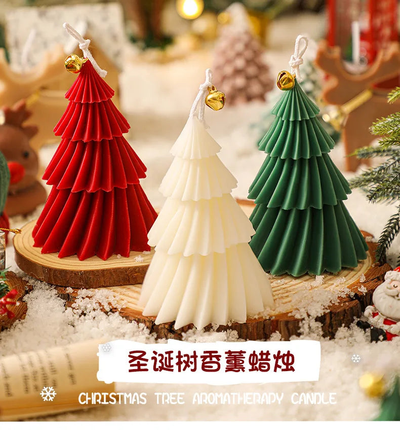 Nouvelle bougie en forme d'arbre de noël bougie d'aromathérapie bougies parfumées de noël bougies faites à la main cadeau décor à la maison vela navidad candele