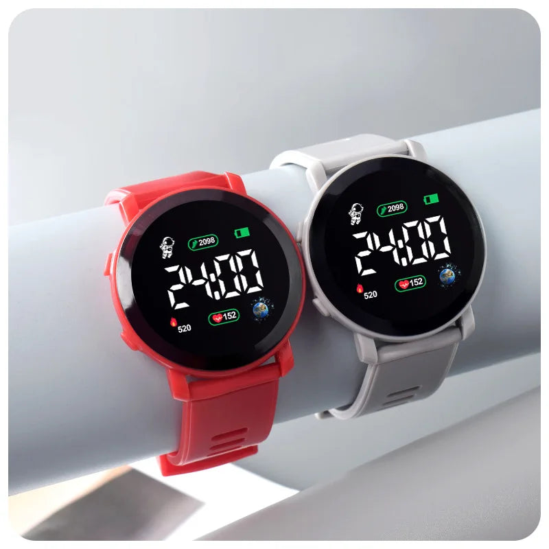 Ensemble de montres électroniques pour enfants, ensemble d'horloge numérique de Sport pour enfants, bracelet en Silicone, affichage LED, montre-bracelet pour filles et garçons