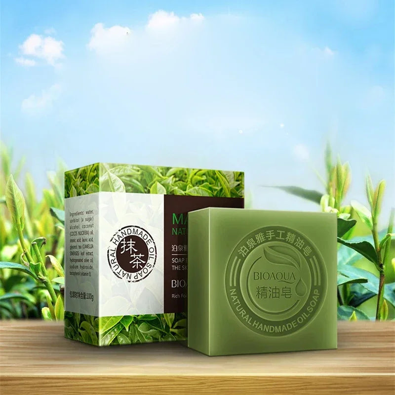 Savons aux huiles essentielles Bioaqua au miel, rose, jasmin, aloé, matcha, myrtille, lavande, charbon de bambou, savons en bambou noir