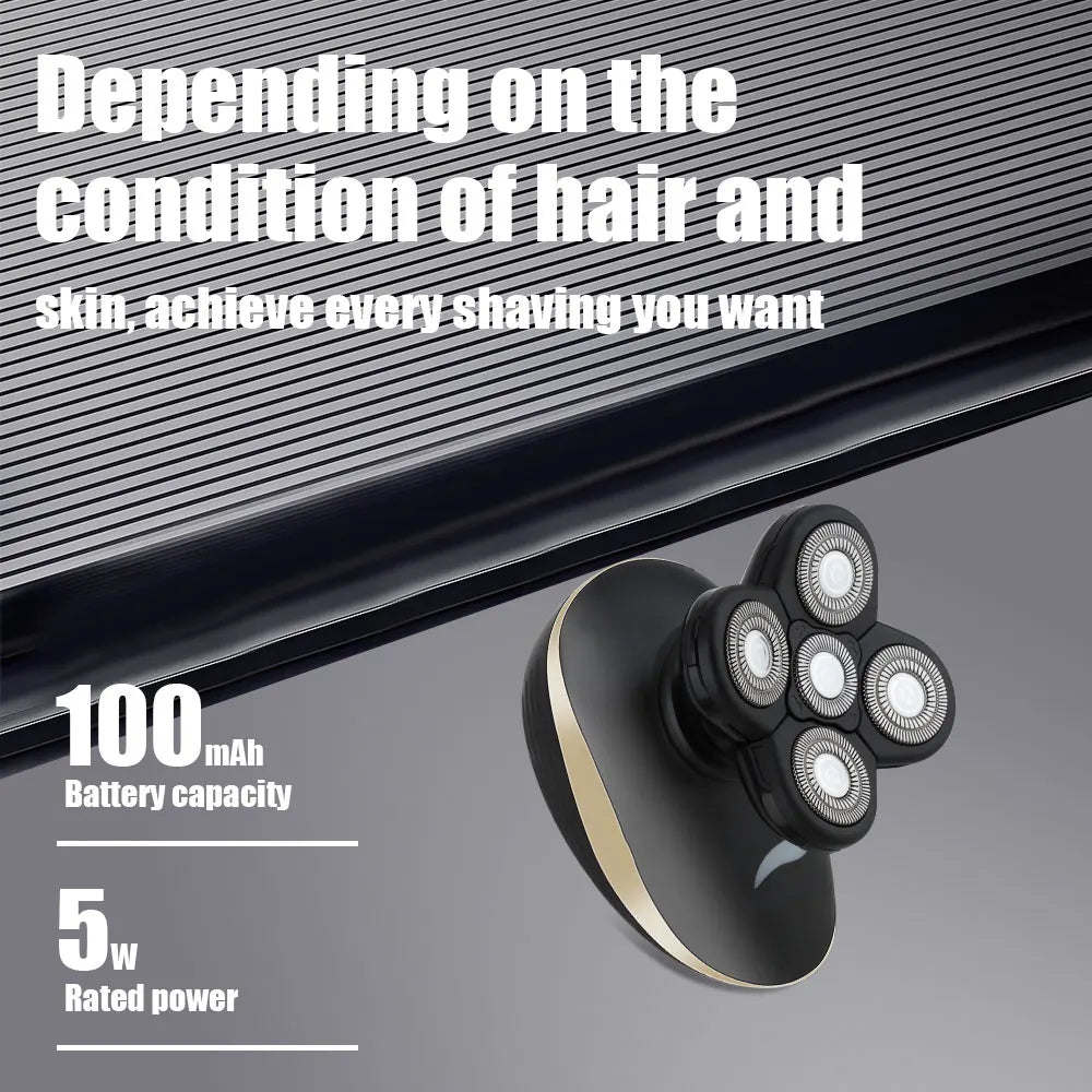 Rasoir électrique pour hommes tondeuse à cheveux tondeuse à barbe rasoir de tête chauve rasoir humide et sec ménage Rechargeable rasage de tête chauve