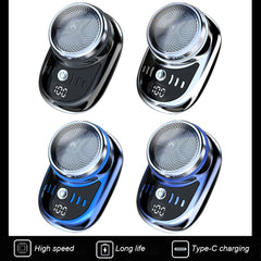 Mini rasoir électrique de voyage pour hommes, avec affichage numérique, tondeuse à barbe, lavable, Rechargeable, format de poche, Portable