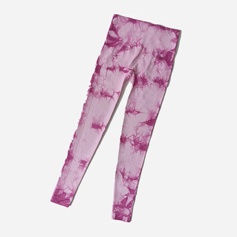 WAREBALL nouveau cravate colorant pantalons de Yoga Leggings de gymnastique femmes sans couture taille haute Push Up Sport collants Fitness entraînement Leggins