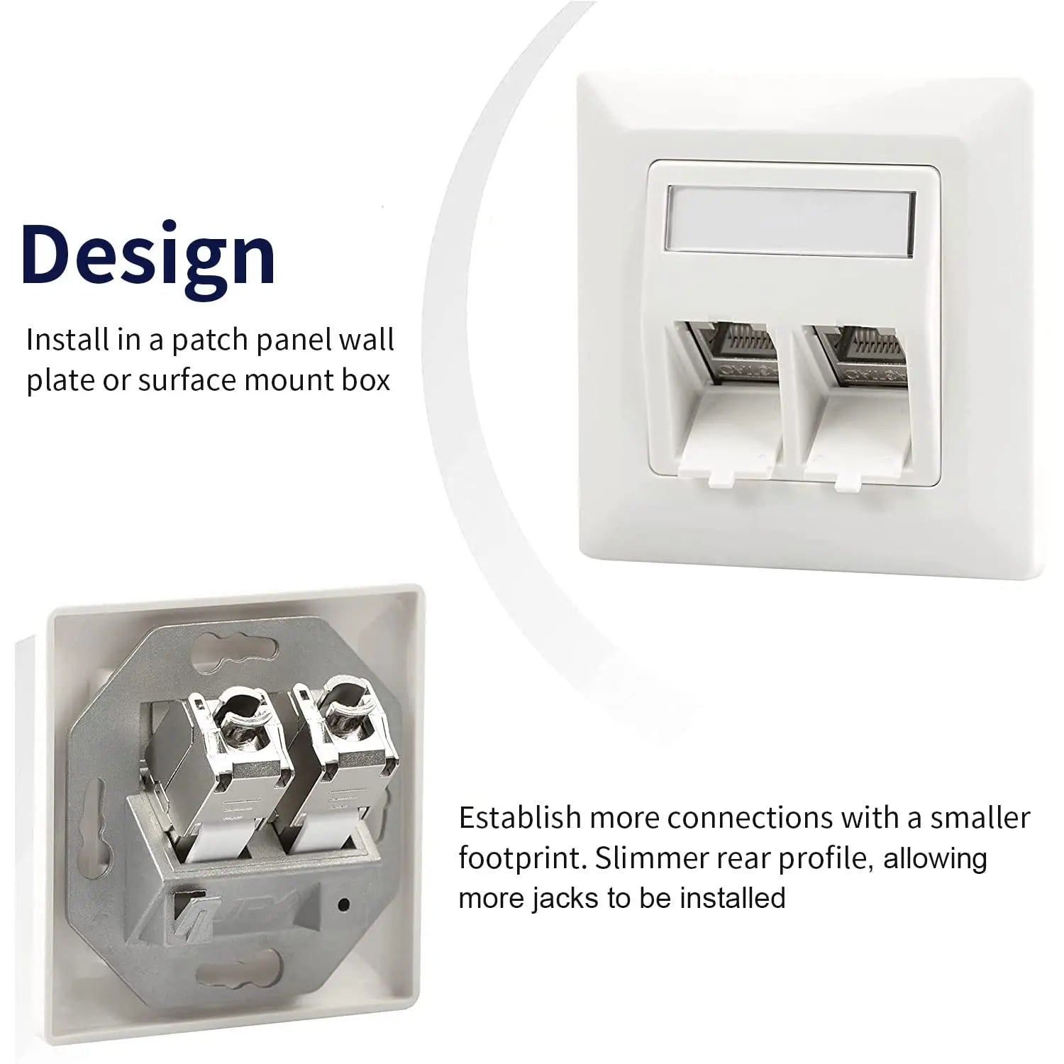 ZOERAX Cat6a Cat7 Keystone Jack Cat7 RJ45 STP Toolless Type Zinc Alloy Module Adapter Coupler Plugs for 22 to 26 AWG