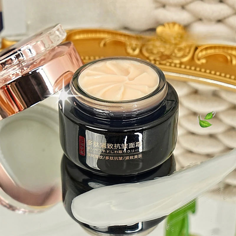 Crème pour le visage raffermissante anti-rides polypeptide, hydratation en profondeur, éclaircit la peau terne, minimise les ridules, crème hydratante de jour et de nuit