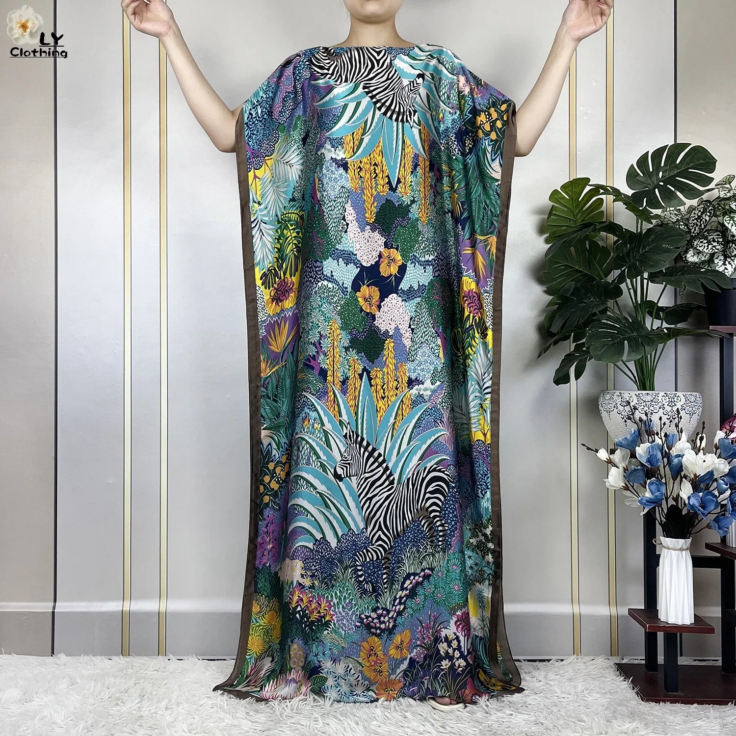 Muslim abayas with belt for women, African maxi dress, elegant evening dress, soft printed turban, new fashion, 2023