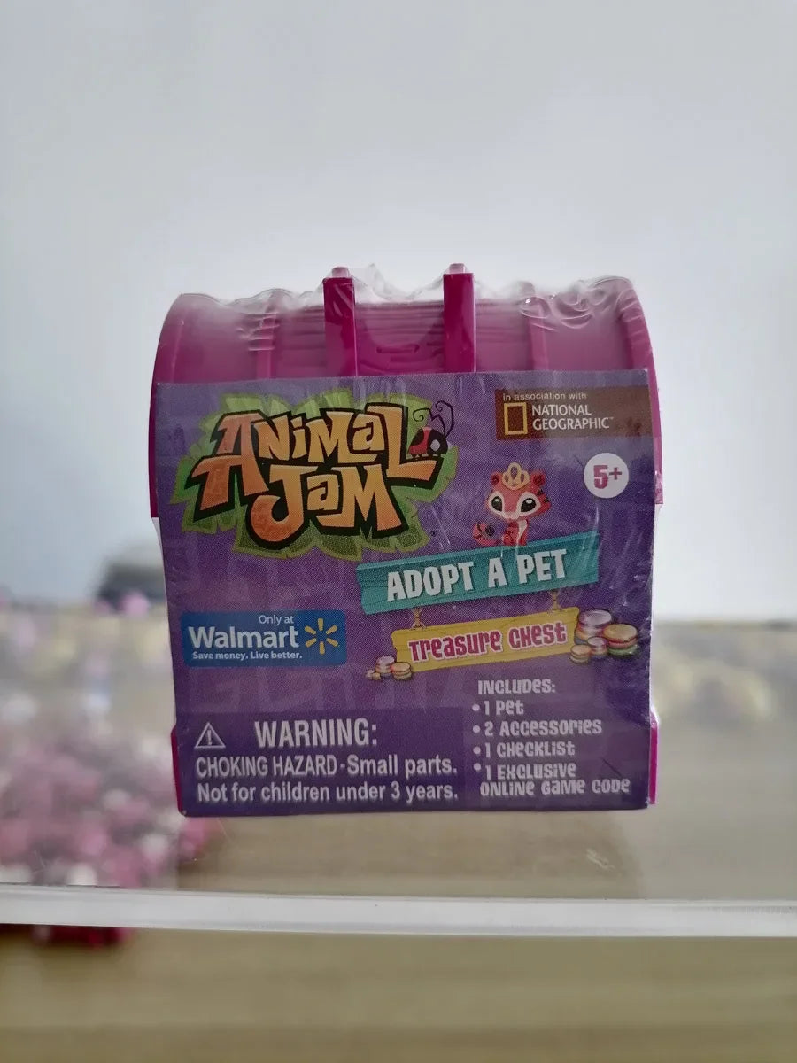 Animal Jam Treasure Chest, Adopt a Mini Animal Figurine, Cute Doll, Collectible Blind Box, Toy, Children's Birthday Gifts