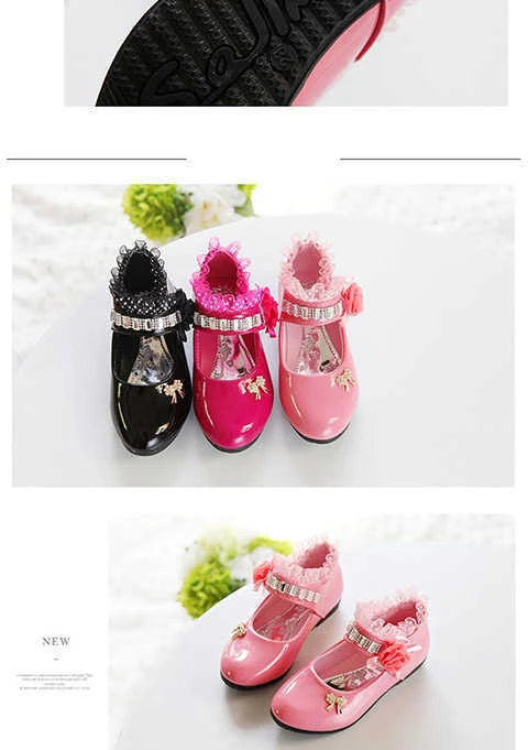 Chaussures en cuir pour filles, chaussures de princesse simples pour enfants, grandes chaussures de performance noires pour étudiants, chaussures en cuir pour bébés, nouvelle collection 2024